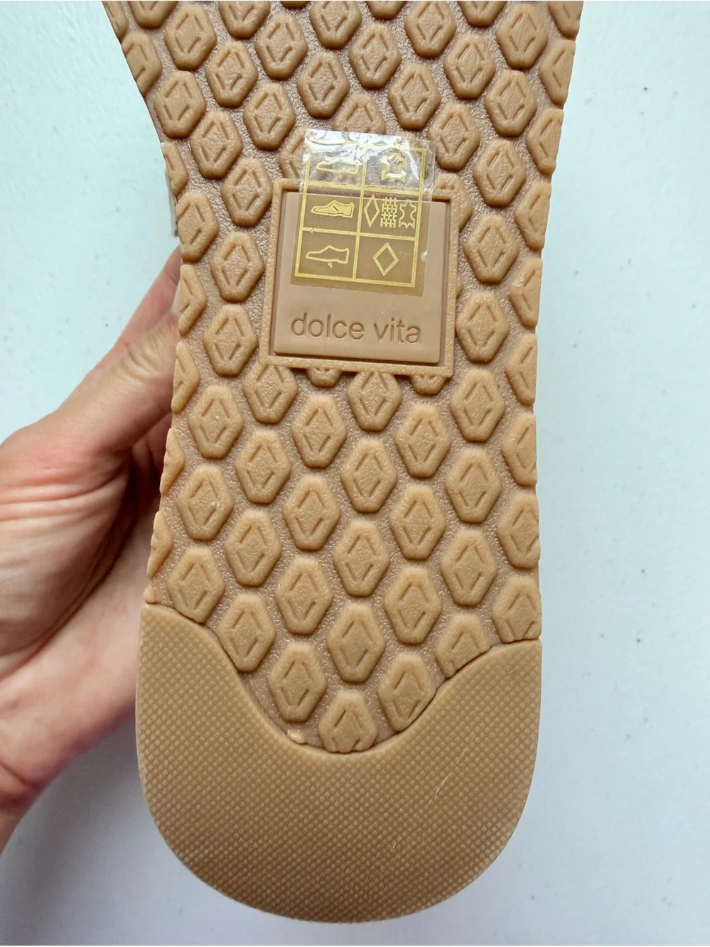 Dolce Vita Jeeta Suede Slip-On Platform Sneakers • Dune • size 8 • NWT *flaw